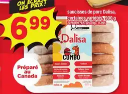 Maxi SAUCISSES DE PORC DALISA offer