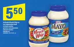 Maxi TARTINADE MIRACLE WHIP OU VRAI MAYONNAISE KRAFT | SPREAD OR REAL MAYONNAISE, 650 à offer