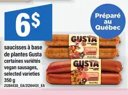 Maxi SAUCISSES À BASE DE PLANTES GUSTA | VEGAN SAUSAGES offer