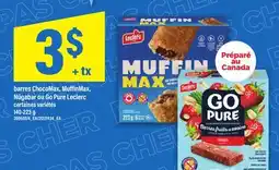 Maxi BARRES CHOCOMAX, MUFFINMAX, NÜGABAR OU GO PURE LECLERC offer