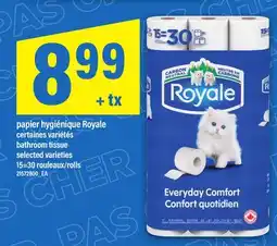 Maxi PAPIER HYGIÉNIQUE ROYALE | BATHROOM TISSUE, 15=30 ROULEAUX/ROLLS offer