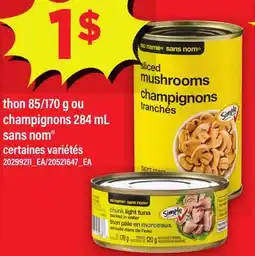 Maxi THON, 85/170 G OU CHAMPIGNONS, 284 ML SANS NOM offer