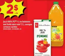Maxi JUS À 100% PC, 1 L OU BOISSONS AUX FRUITS SANS NOM , 2 L offer