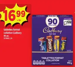 Maxi TABLETTES FORMAT COLLATION CADBURY, 90 UN offer