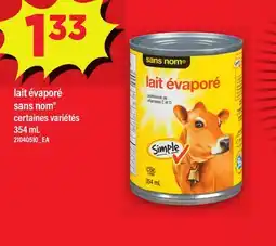 Maxi LAIT ÉVAPORÉ SANS NOM offer