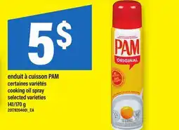 Maxi ENDUIT À CUISSON PAM | COOKING OIL SPRAY, 141/770 G offer