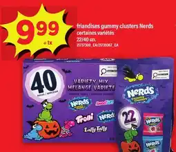 Maxi FRIANDISES GUMMY CLUSTERS NERDS, 22/40 un offer