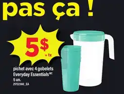Maxi PICHET AVEC 4 GOBELETS EVERYDAY ESSENTIALS, 5 UN offer