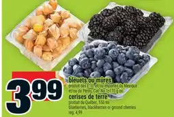 Super C bleuets ou mûres, cerises de terre | blueberries, blackberries or ground cherries offer