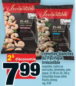 Super C Irrésistible frozen white Pacific shrimp offer