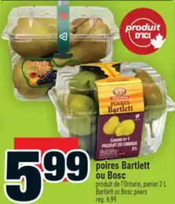 Super C poires Bartlett ou Bosc | Bartlett or Bosc pears offer