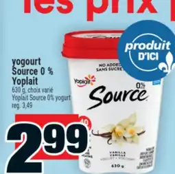 Super C yogourt Source 0 % Yoplait | Yoplait Source0% yogurt offer
