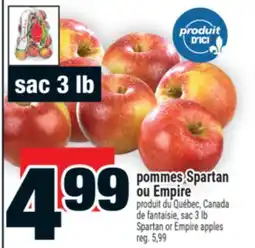 Super C pommes Spartan ou Empire | Spartan or Empire apples offer
