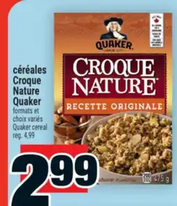Super C céréales Croque Nature Quaker | Quaker cereal offer