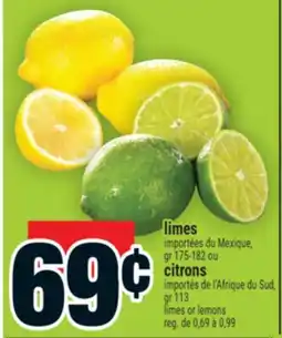Super C limes ou citrons | limes or lemons offer