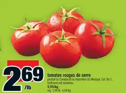 Super C tomates rouges de serre | hothouse red tomatoes offer