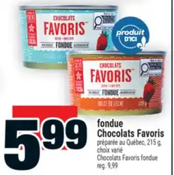 Super C fondue Chocolats Favoris | ChocolatsFavoris fondue offer