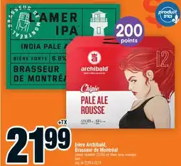 Super C bière Archibald, Brasseur de Montréal | beer offer