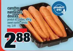 Super C carottes nantaises douces | sweet nantes carrots offer