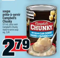 Super C soupe prête-à-servir Campbell's Chunky | Campbell's Chunky ready-to-serve soup offer