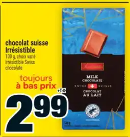 Super C chocolat suisse Irrésistible | Irrésistible Swiss chocolate offer