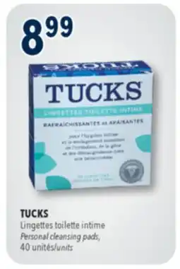 Familiprix TUCKS Personal cleansing pads, 40units offer