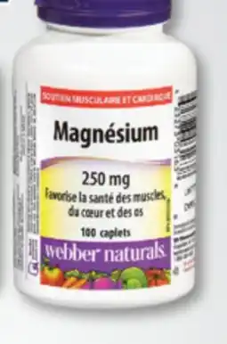 Familiprix Webber Naturals Muscle & Heart Support Magnesium caplets 100un offer