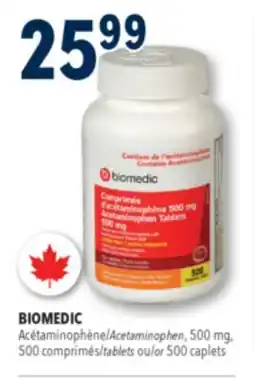 Familiprix Biomedic extra strength acetaminophen tablets for adults 500un offer