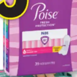 Familiprix Poise long length maximum absorbency pads 39un offer