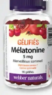 Familiprix Webber Naturals Melatonin Cherry Pomegranate gummies 90un offer