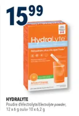 Familiprix Hydralyte orange flavour electrolyte powder offer