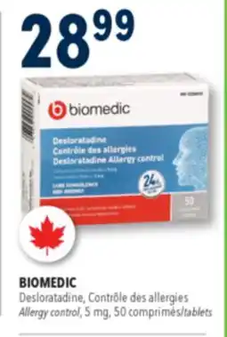 Familiprix Biomedic non-drowsy allergy control tablets 50un offer
