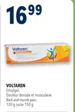 Familiprix Voltaren Emulgel topical pain relieving gel back & muscle pain - Triple Effect offer