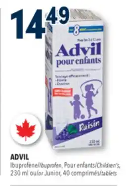 Familiprix Children's Advil ages 2-12 ibuprofen oral suspension grape offer
