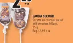 Familiprix LAURA SECORD, Milk chocolate lollipop offer