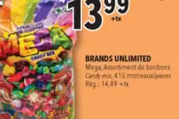 Familiprix BRANDS UNLIMITED, Mega, Candy mix, 410 morceaux/pieces … offer