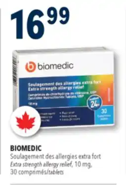 Familiprix Biomedic extra strength allergy relief tablets 30un offer