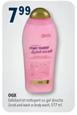 Familiprix OGX Scrub and wash or body wash offer