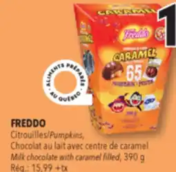 Familiprix FREDDO Pumpkins Milk chocolate with caramel filled, 390g offer