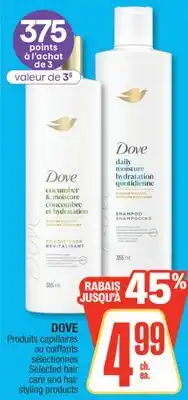 Jean Coutu DOVE care and hair styling products offer