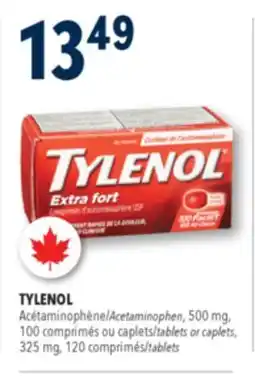 Familiprix Tylenol Extra Strength 500mg acetaminophen tablets fast pain relief 100un offer