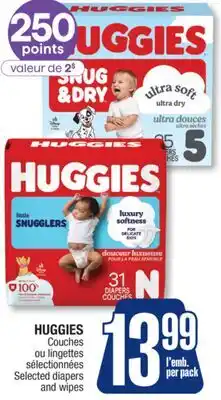 Jean Coutu HUGGIES Selected diapers and wipes offer