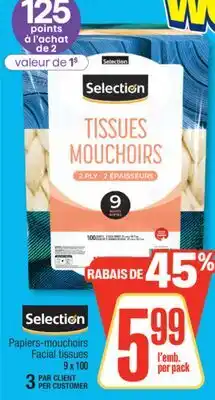 Jean Coutu Selection Facial tissues offer