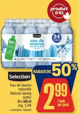 Jean Coutu Natural spring water offer