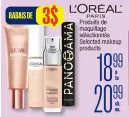 Jean Coutu LOREAL PARIS Selected makeup products offer