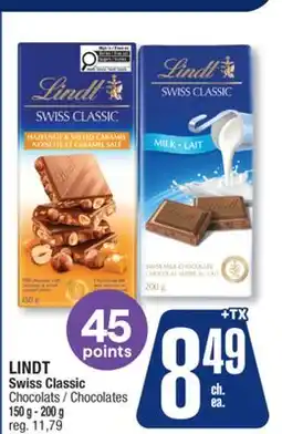 Jean Coutu LINDT Swiss Classic Chocolates offer