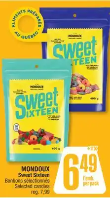 Jean Coutu MONDOUX Sweet Sixteen Selected candies offer