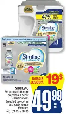 Jean Coutu SIMILAC Formula selected powdered and ready to use formulas offer