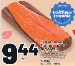 Metro FILETS DE SAUMON ATLANTIQUE CANADIEN OU COHO FRAIS | SALMON FILLETS offer