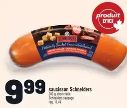 Metro SAUCISSON SCHNEIDERS | SCHNEIDERS SAUSAGE offer